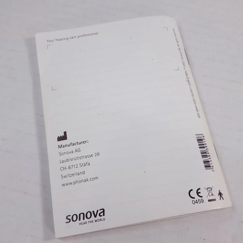Phonak Audeo P User guide instruction‎ manual hearing aid booklet Audeo P-R/RT